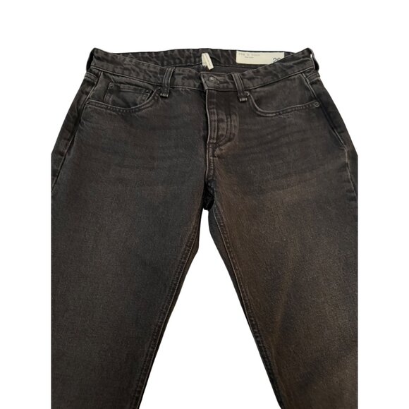 Rag & Bones Dre Low-Rise Slim Boyfriend Black Jean Women's Pants, Size 26 NWT - Picture 3 of 12